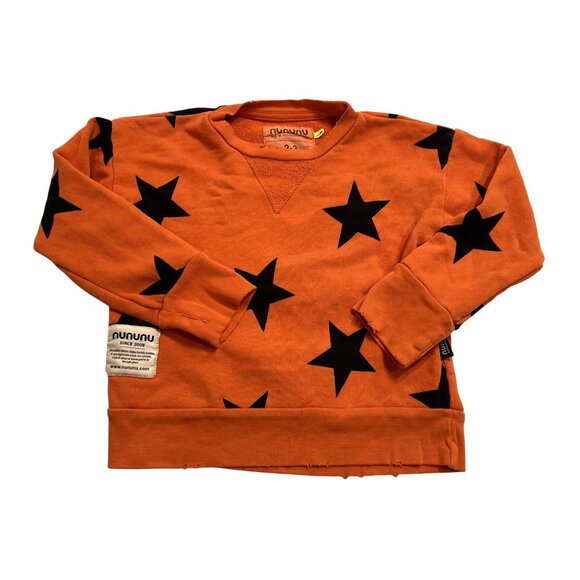 Nununu Star Sweatshirt in Orange - Picture 1 of 4